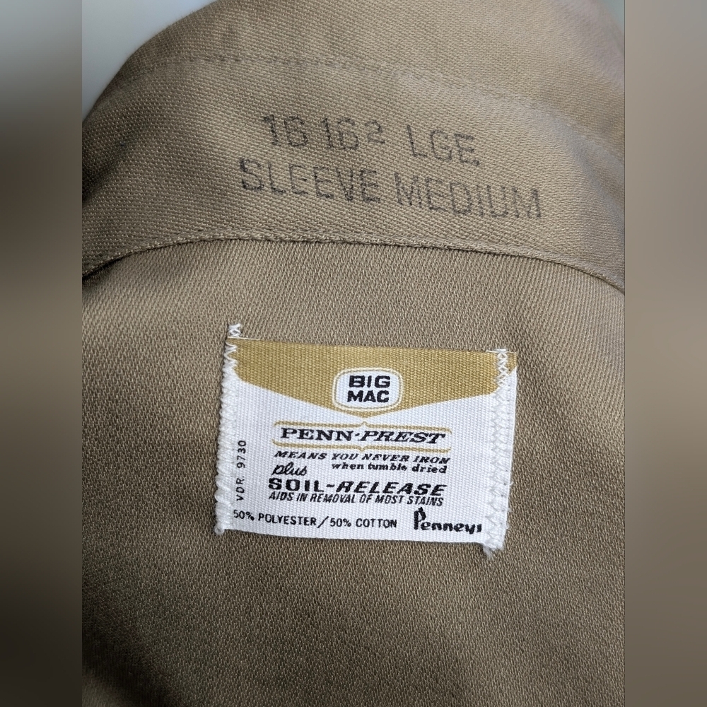 Vintage Big Mac Penn-Prest Work Shirt Utility Button Up, Vintage Workwear - Picture 7 of 9